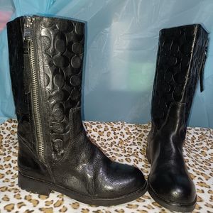 Leather Coach Boots